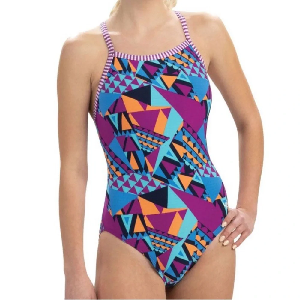 DOLPHIN UGLIES womens one piece athletic swim practice swimsuit size 28 NWT - Picture 1 of 6